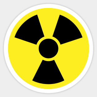 Nuclear radiation sign, nuclear warning symbol - radiation, energy, atomic power Sticker